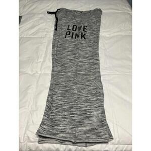 Victoria's Secret Pink Straight/Wide Leg Drawstring In Gray Size M